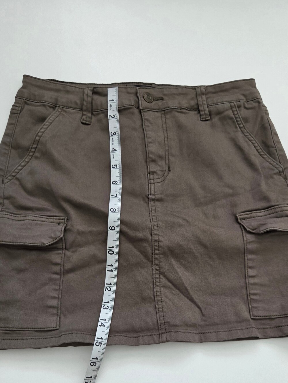 Ashley Mason Olive Green Cargo Mini Skirt Size L